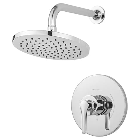 Studio S 25 gpm  68 L min  Shower Only Trim With Rain Showerhead With Double Ceramic Balance Cartridge With Lever Handle CHROME